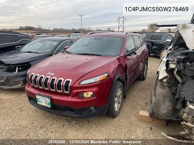 2016 Jeep Cherokee North VIN: 1C4PJMCS5GW276469 Lot: 20182560