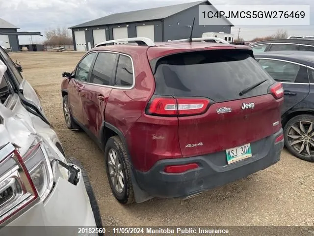 2016 Jeep Cherokee North VIN: 1C4PJMCS5GW276469 Lot: 20182560