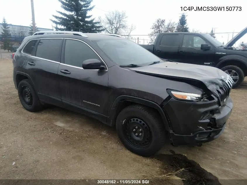 2016 Jeep Cherokee Latitude VIN: 1C4PJMCS3GW150773 Lot: 30048162