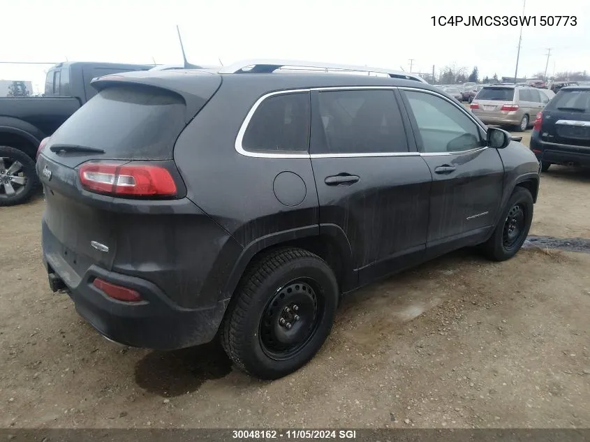 2016 Jeep Cherokee Latitude VIN: 1C4PJMCS3GW150773 Lot: 30048162