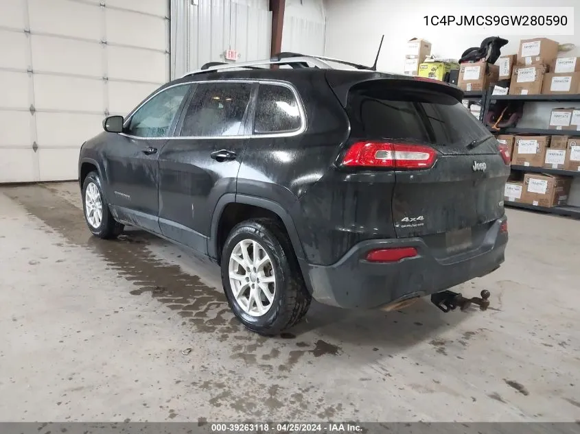 2016 Jeep Cherokee Latitude VIN: 1C4PJMCS9GW280590 Lot: 39263118