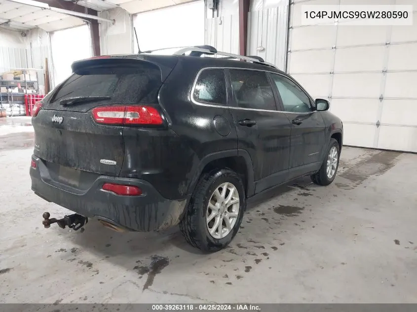 2016 Jeep Cherokee Latitude VIN: 1C4PJMCS9GW280590 Lot: 39263118