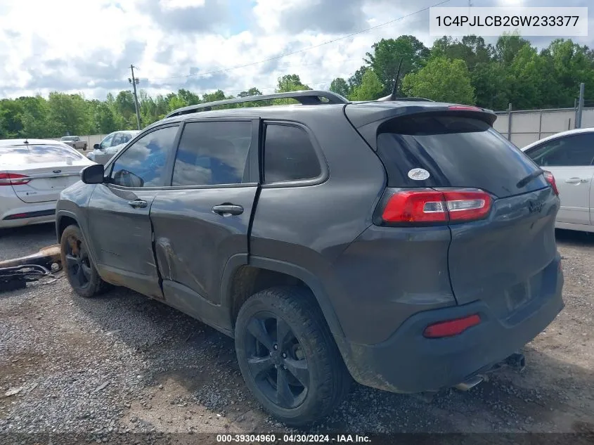 2016 Jeep Cherokee Altitude VIN: 1C4PJLCB2GW233377 Lot: 39304960