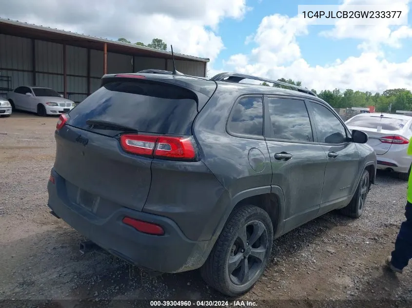 1C4PJLCB2GW233377 2016 Jeep Cherokee Altitude