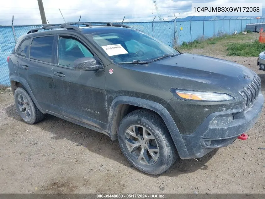 1C4PJMBSXGW172058 2016 Jeep Cherokee Trailhawk