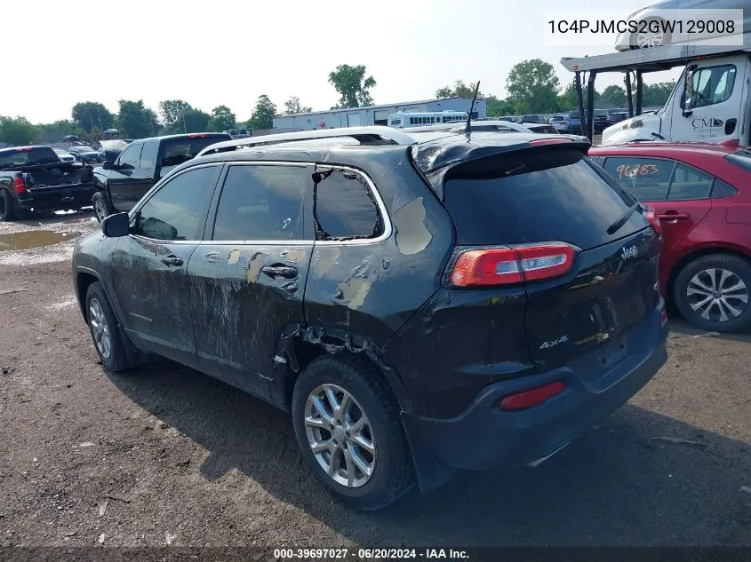 2016 Jeep Cherokee North VIN: 1C4PJMCS2GW129008 Lot: 39697027