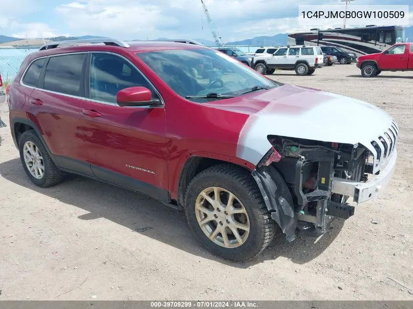 2016 Jeep Cherokee Latitude VIN: 1C4PJMCB0GW100509 Lot: 39709299