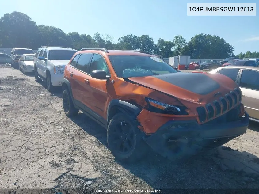 2016 Jeep Cherokee Trailhawk VIN: 1C4PJMBB9GW112613 Lot: 39783670