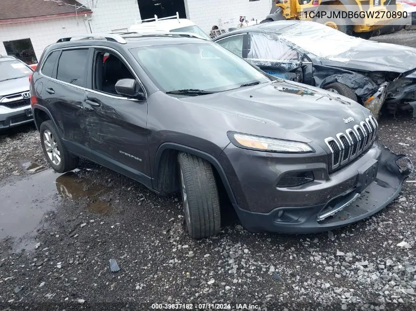 1C4PJMDB6GW270890 2016 Jeep Cherokee Limited