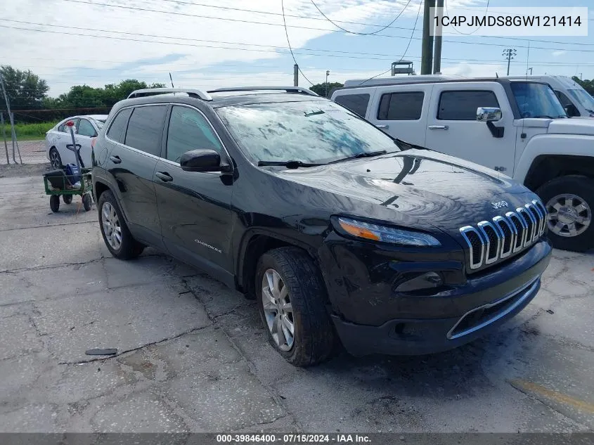 2016 Jeep Cherokee Limited VIN: 1C4PJMDS8GW121414 Lot: 39846400