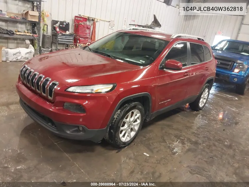 1C4PJLCB4GW362818 2016 Jeep Cherokee Latitude