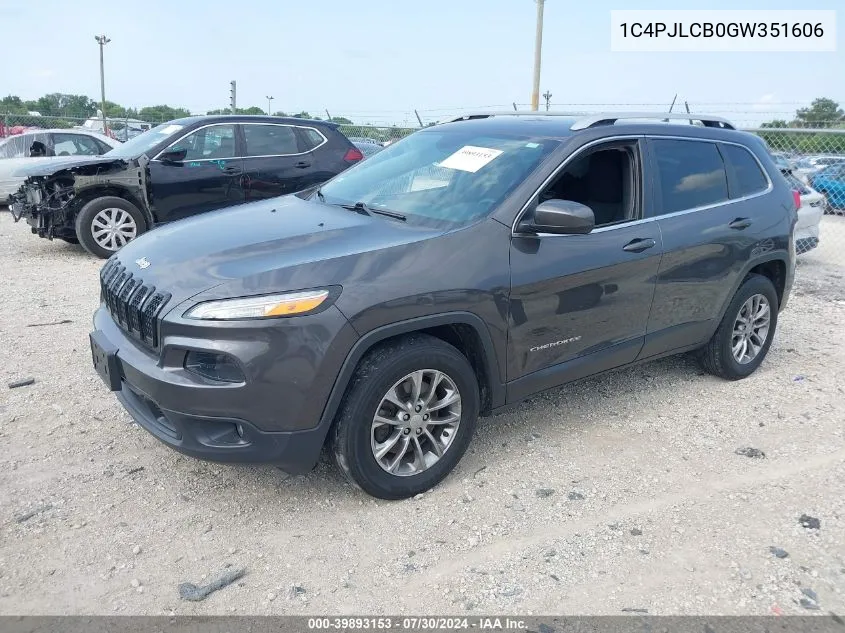 2016 Jeep Cherokee Latitude VIN: 1C4PJLCB0GW351606 Lot: 39893153