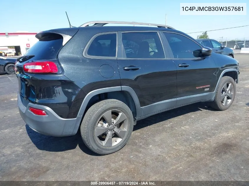 1C4PJMCB3GW357681 2016 Jeep Cherokee 75Th Anniversary