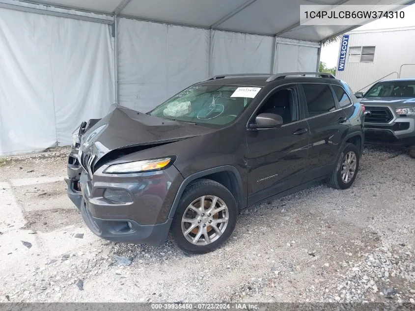 1C4PJLCB6GW374310 2016 Jeep Cherokee Latitude