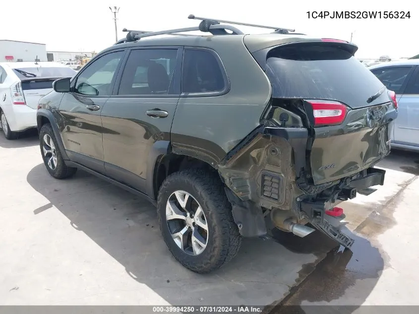 1C4PJMBS2GW156324 2016 Jeep Cherokee Trailhawk