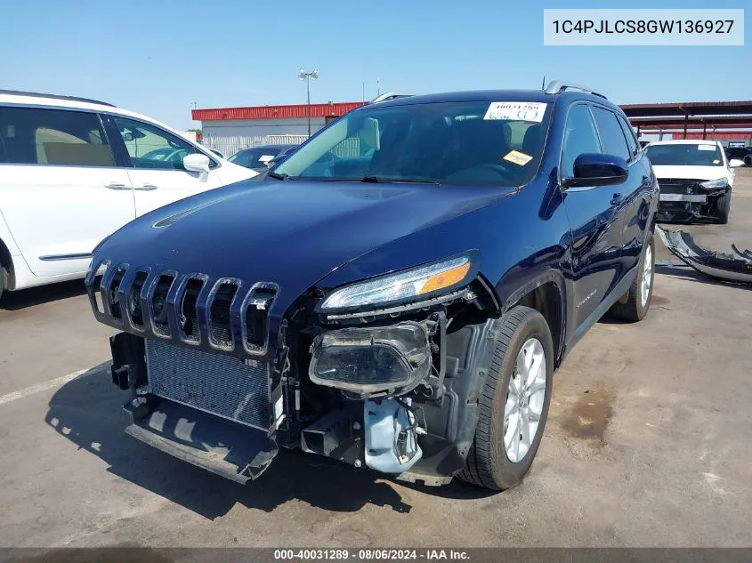 2016 Jeep Cherokee Latitude VIN: 1C4PJLCS8GW136927 Lot: 40031289