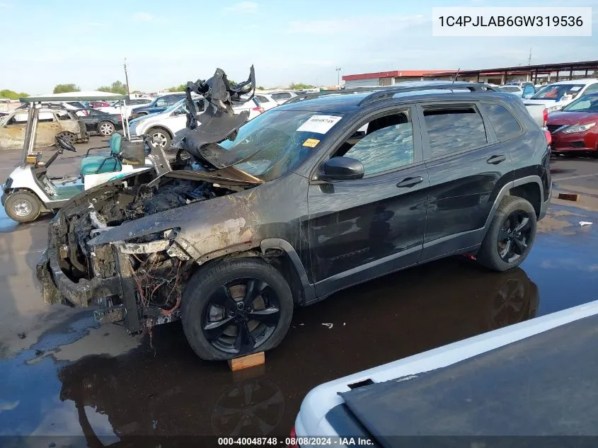 2016 Jeep Cherokee Altitude VIN: 1C4PJLAB6GW319536 Lot: 40048748