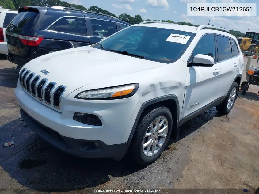 2016 Jeep Cherokee Latitude VIN: 1C4PJLCB1GW212651 Lot: 40099121