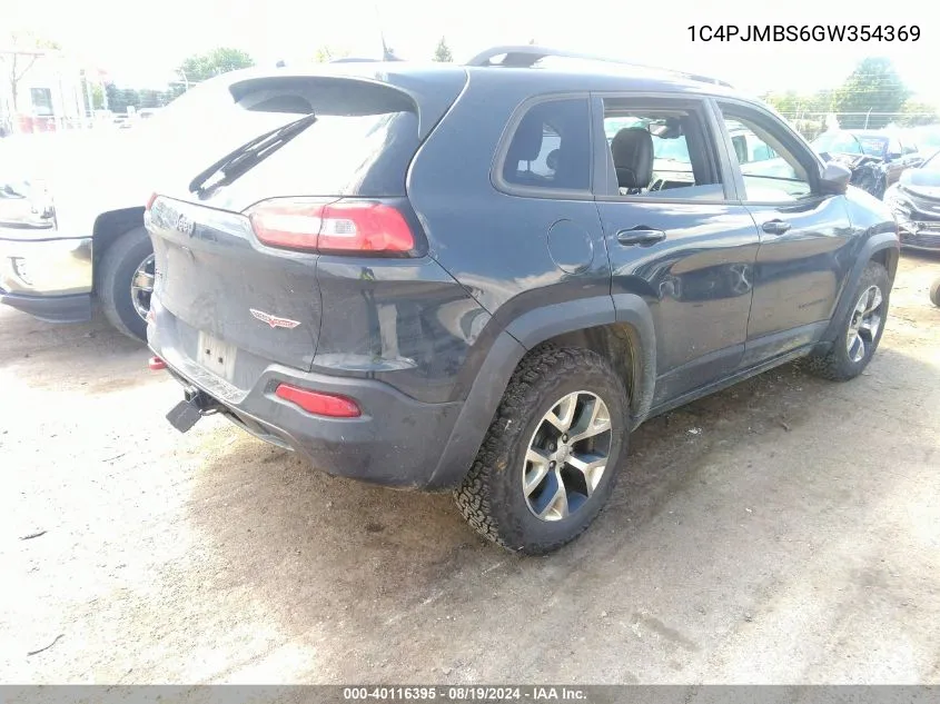 1C4PJMBS6GW354369 2016 Jeep Cherokee Trailhawk