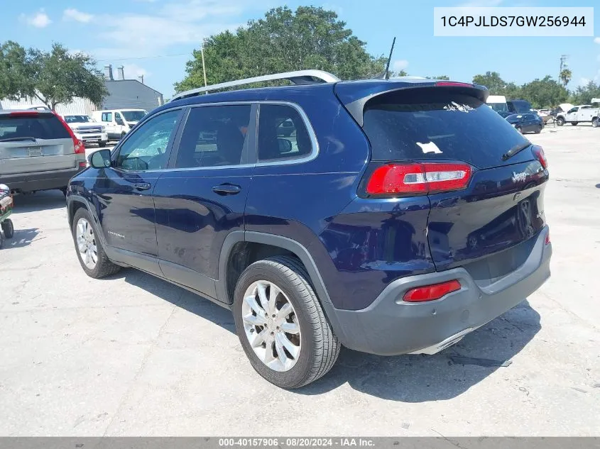 2016 Jeep Cherokee Limited VIN: 1C4PJLDS7GW256944 Lot: 40157906