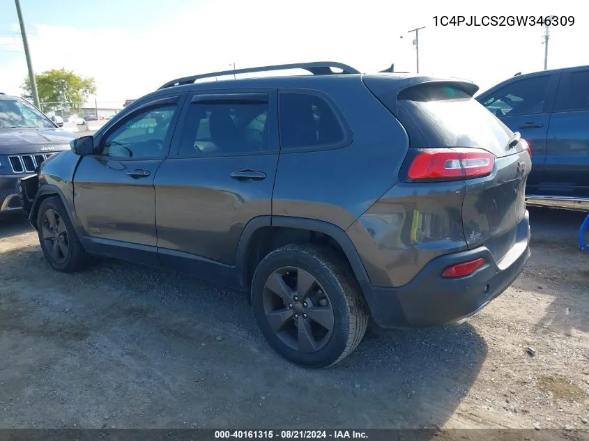 1C4PJLCS2GW346309 2016 Jeep Cherokee Latitude