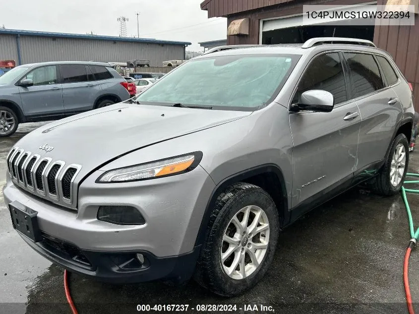 2016 Jeep Cherokee Latitude VIN: 1C4PJMCS1GW322394 Lot: 40167237