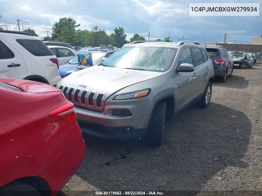 2016 Jeep Cherokee Latitude VIN: 1C4PJMCBXGW279934 Lot: 40179662