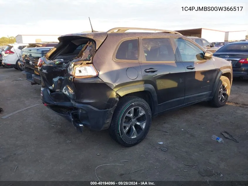 1C4PJMBS0GW366517 2016 Jeep Cherokee Trailhawk