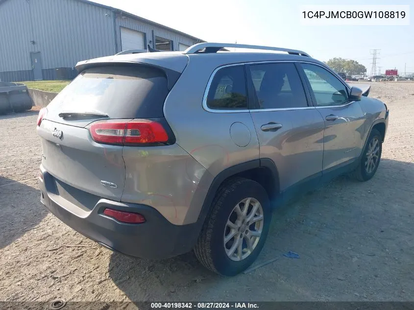 2016 Jeep Cherokee Latitude VIN: 1C4PJMCB0GW108819 Lot: 40198342