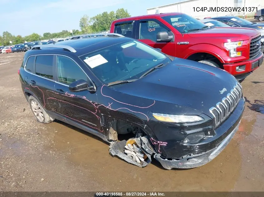 2016 Jeep Cherokee Limited VIN: 1C4PJMDS2GW241371 Lot: 40198585