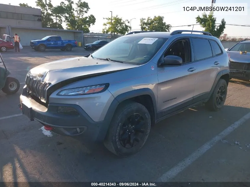 1C4PJMBS6GW241201 2016 Jeep Cherokee Trailhawk