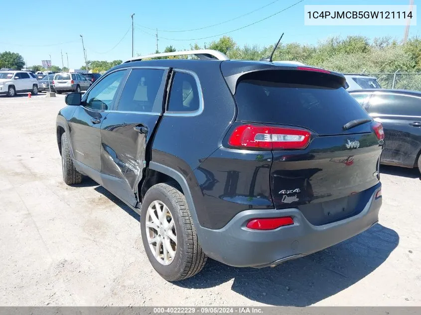 2016 Jeep Cherokee Latitude VIN: 1C4PJMCB5GW121114 Lot: 40222229