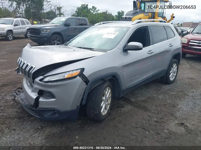 2016 Jeep Cherokee Latitude VIN: 1C4PJLCB8GW206653 Lot: 40231310