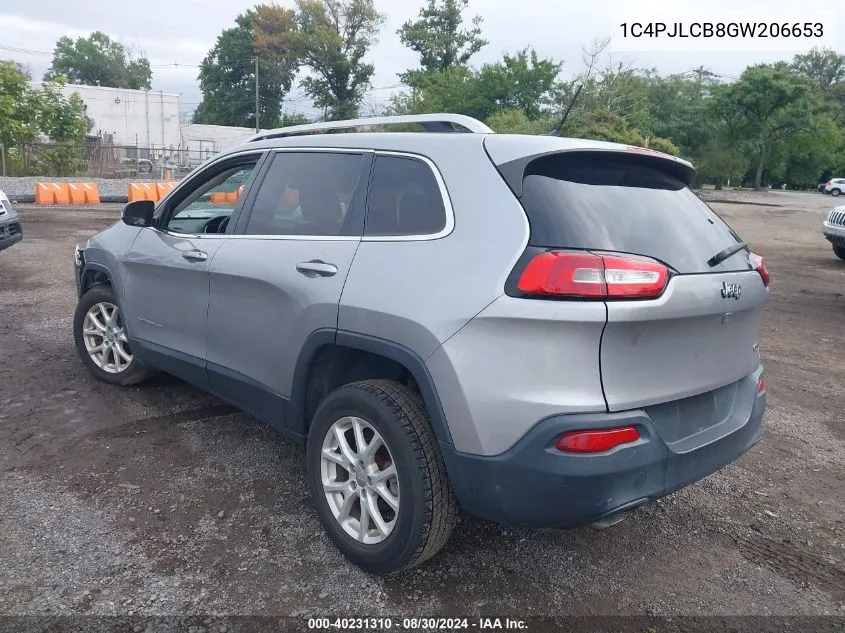 2016 Jeep Cherokee Latitude VIN: 1C4PJLCB8GW206653 Lot: 40231310