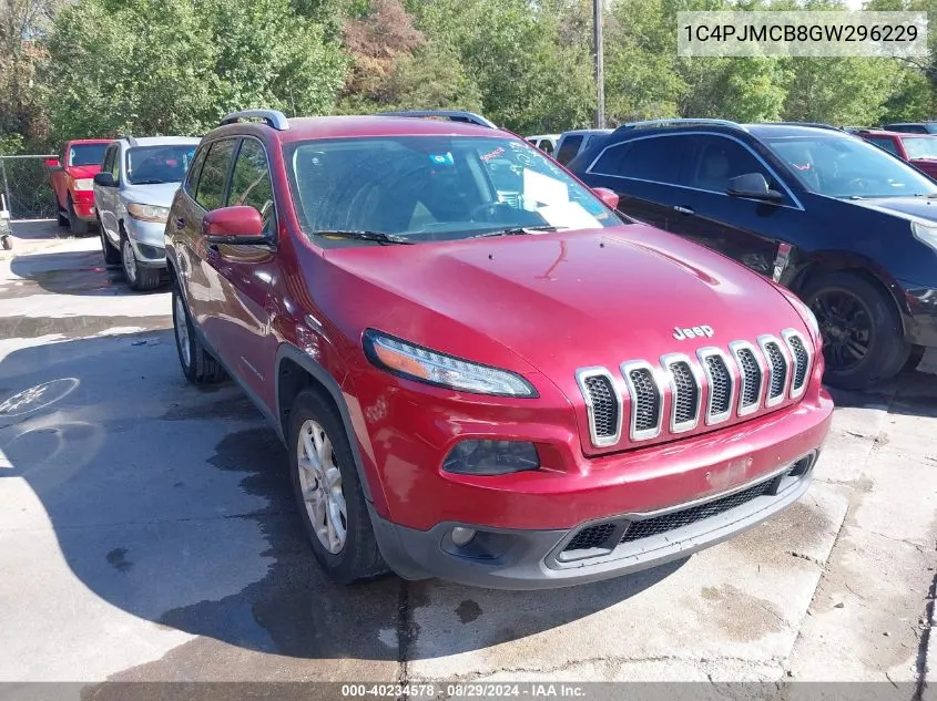 2016 Jeep Cherokee Latitude VIN: 1C4PJMCB8GW296229 Lot: 40234578