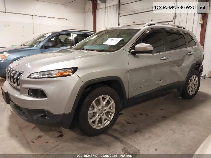 2016 Jeep Cherokee Latitude VIN: 1C4PJMCS3GW251666 Lot: 40243717