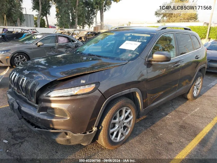 2016 Jeep Cherokee Latitude VIN: 1C4PJLCB5GW171568 Lot: 40256795