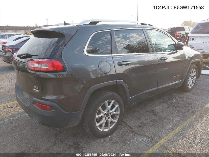 2016 Jeep Cherokee Latitude VIN: 1C4PJLCB5GW171568 Lot: 40256795