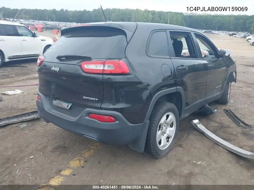 1C4PJLAB0GW159069 2016 Jeep Cherokee Sport