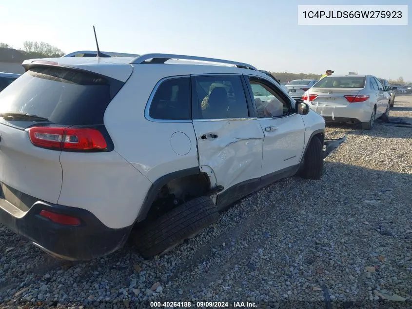 2016 Jeep Cherokee Limited VIN: 1C4PJLDS6GW275923 Lot: 40264188