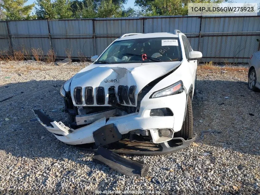 2016 Jeep Cherokee Limited VIN: 1C4PJLDS6GW275923 Lot: 40264188