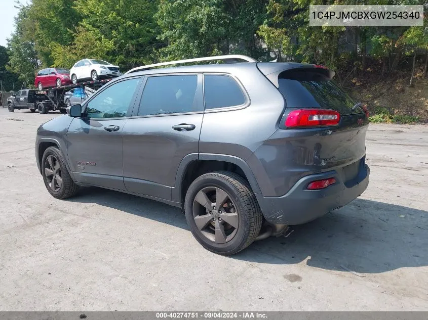 2016 Jeep Cherokee 75Th Anniversary VIN: 1C4PJMCBXGW254340 Lot: 40274751