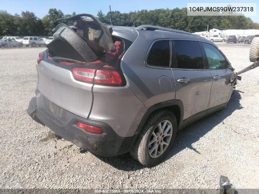 2016 Jeep Cherokee Latitude VIN: 1C4PJMCS9GW237318 Lot: 40275085