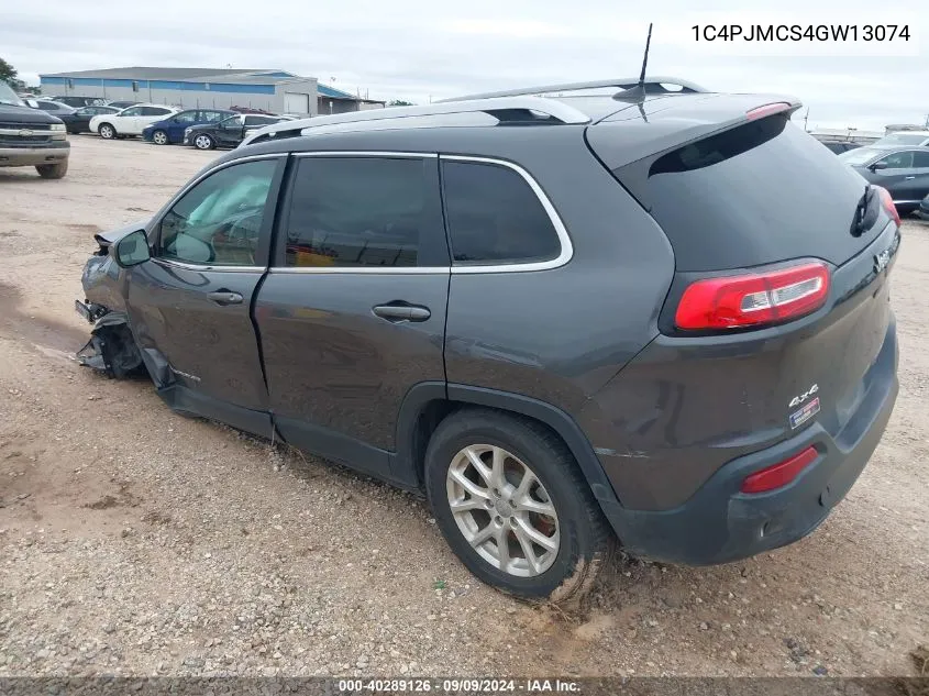 2016 Jeep Cherokee Latitude VIN: 1C4PJMCS4GW13074 Lot: 40289126