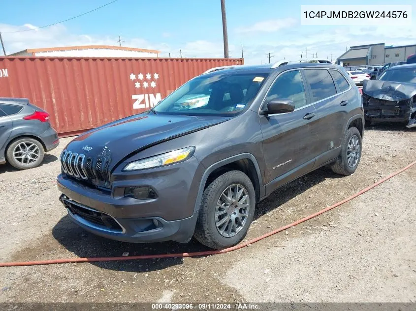 1C4PJMDB2GW244576 2016 Jeep Cherokee Limited