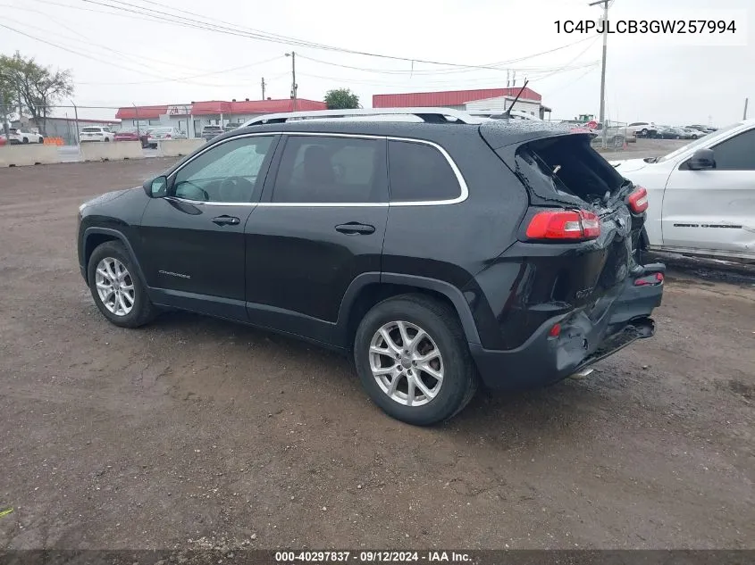 1C4PJLCB3GW257994 2016 Jeep Cherokee Latitude