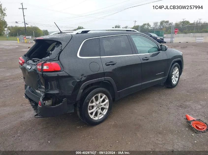 2016 Jeep Cherokee Latitude VIN: 1C4PJLCB3GW257994 Lot: 40297837