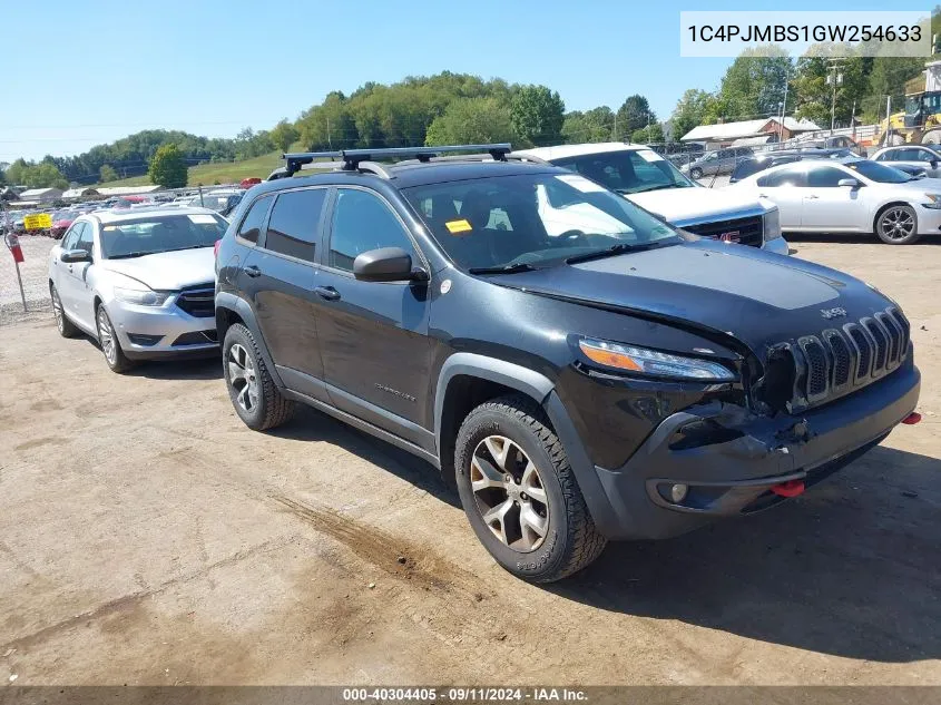 2016 Jeep Cherokee Trailhawk VIN: 1C4PJMBS1GW254633 Lot: 40304405