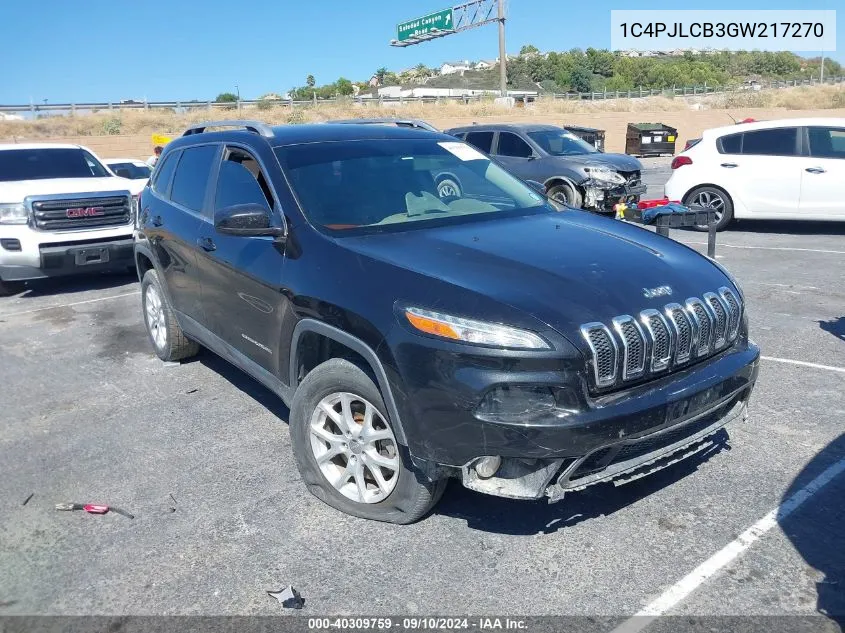 2016 Jeep Cherokee Latitude VIN: 1C4PJLCB3GW217270 Lot: 40309759