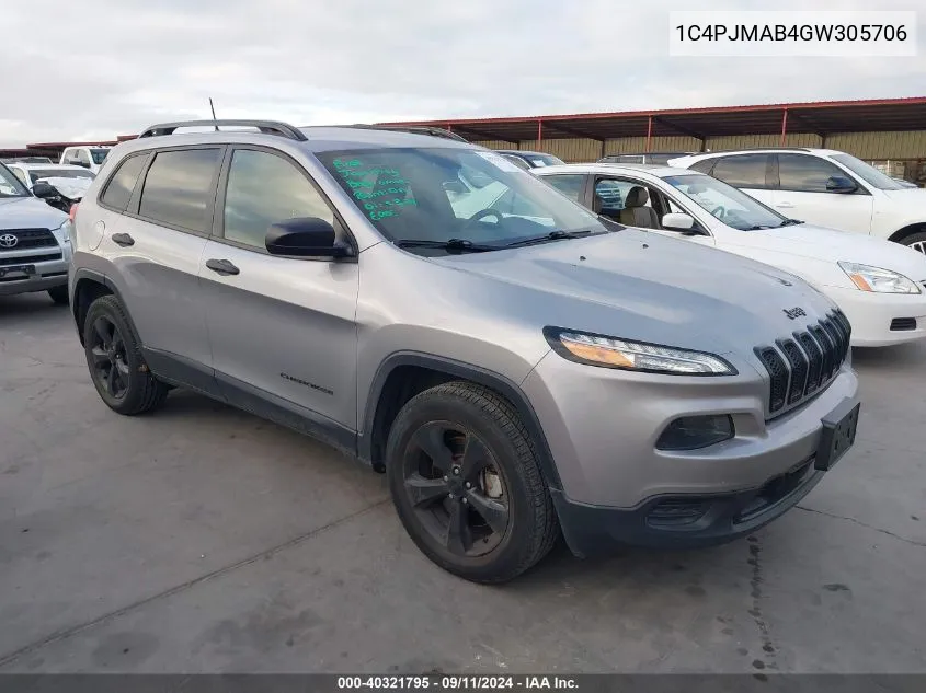 1C4PJMAB4GW305706 2016 Jeep Cherokee Sport